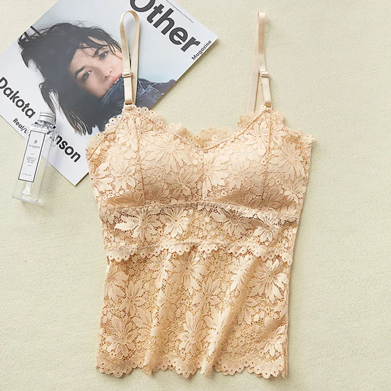 Lace Bra Top Women's Floral