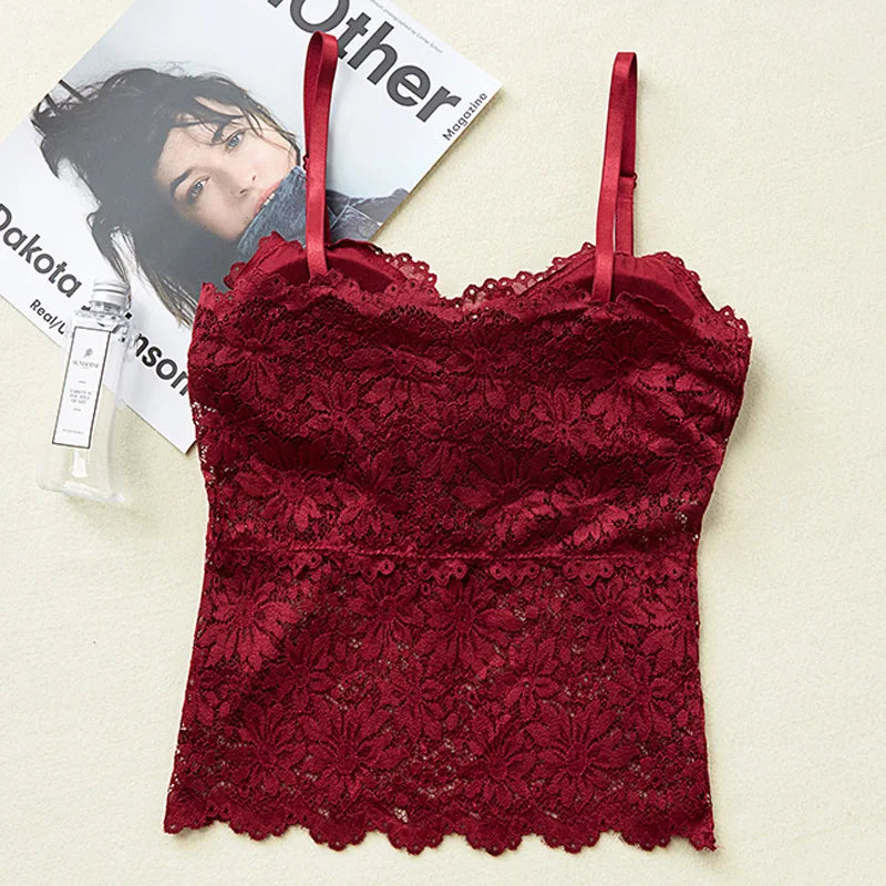 Lace Bra Top Women's Floral
