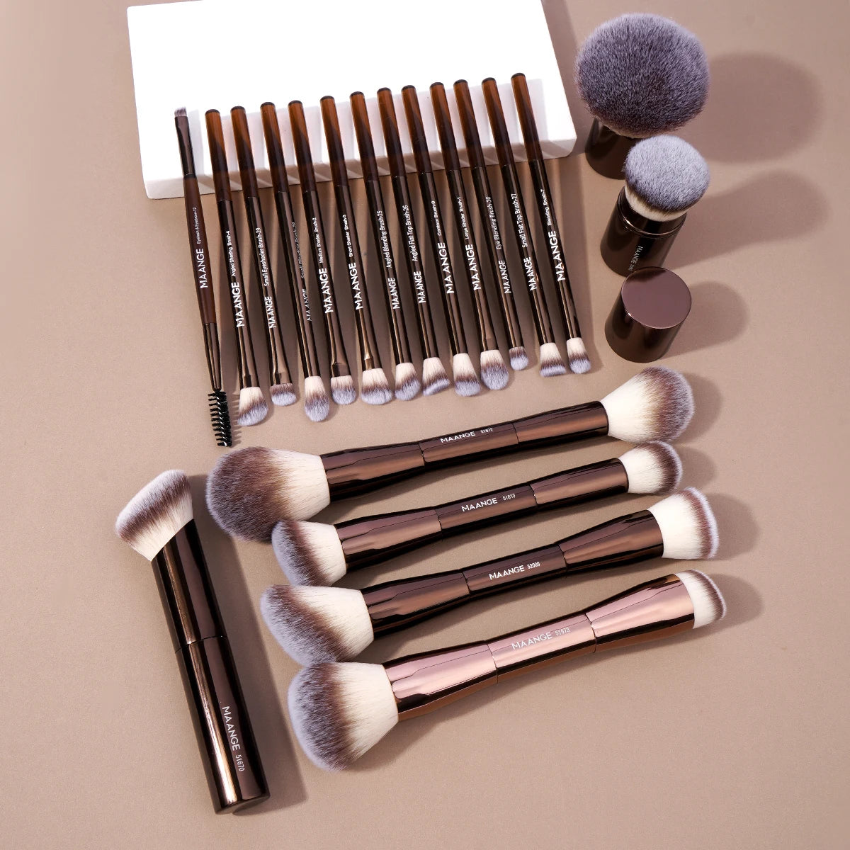 20pcs/set Pro Makeup Brushes Double Ended Foundation