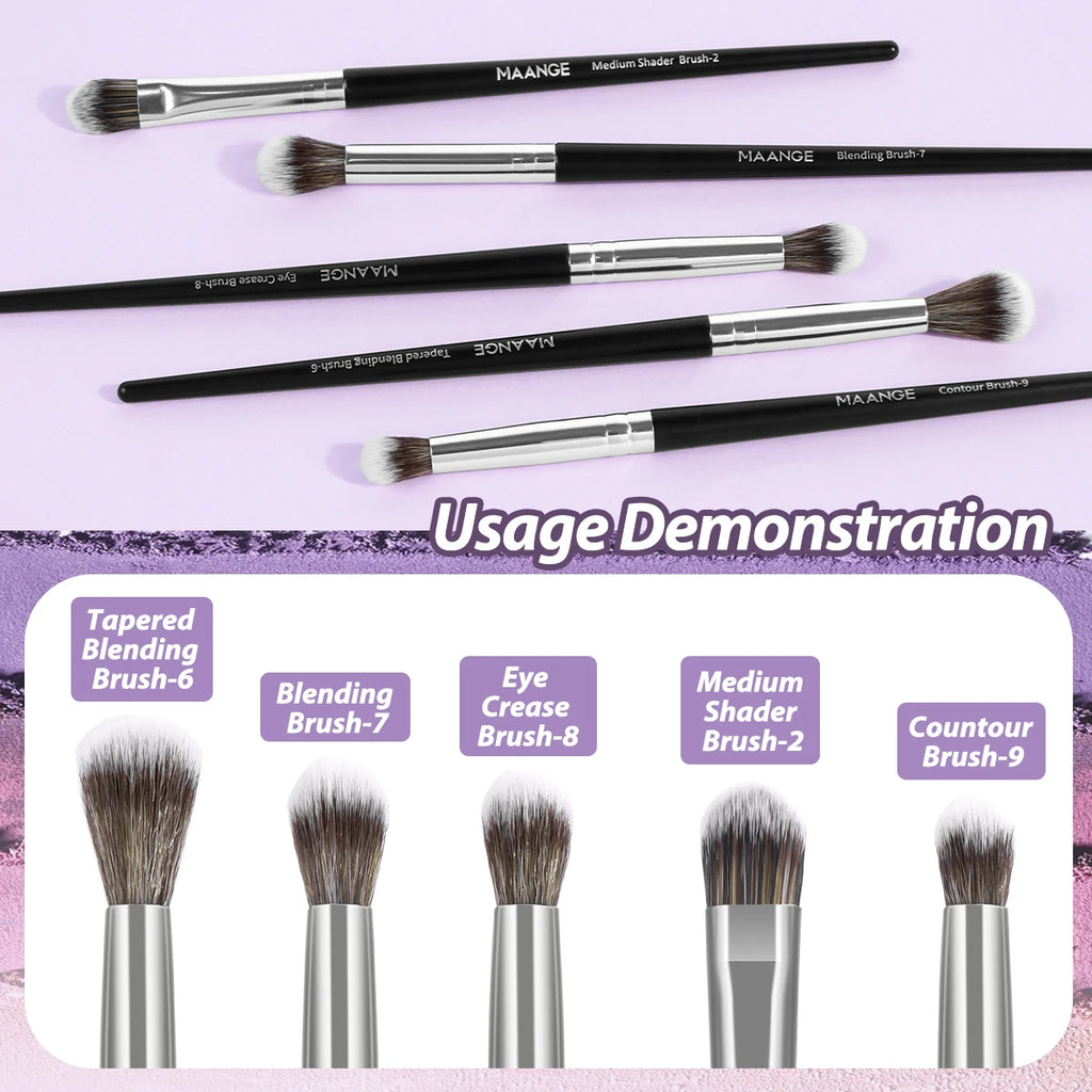 Set Profesional de 5 Brochas para Maquillaje MAANGE