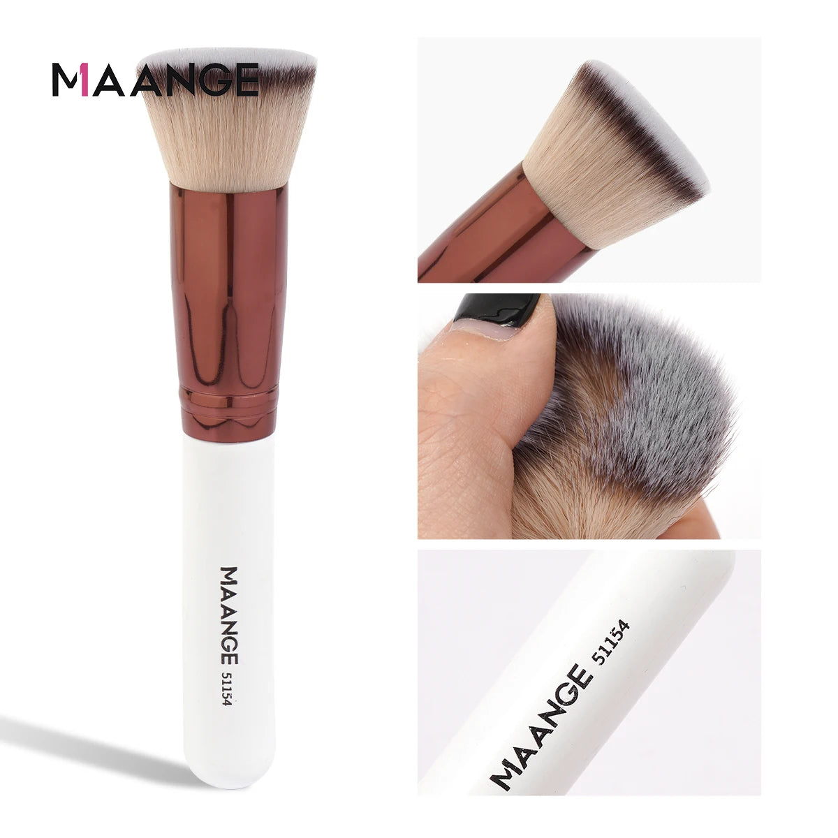 4Pcs Makeup Brushes with Case Foundation Concealer Powder