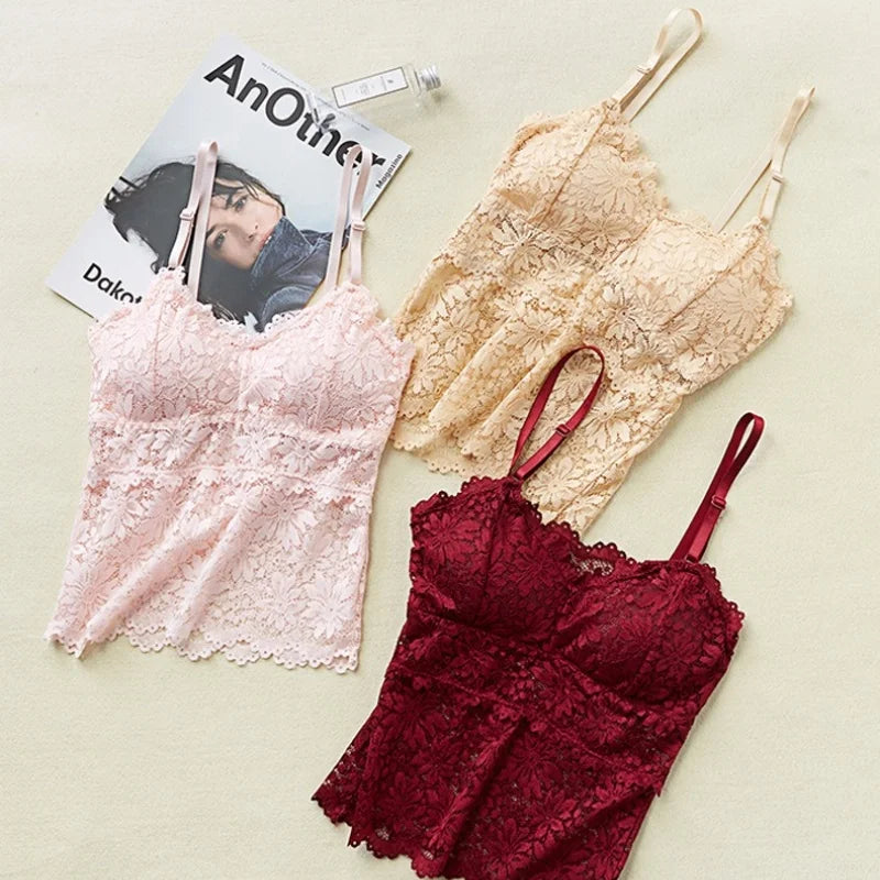 Lace Bra Top Women's Floral
