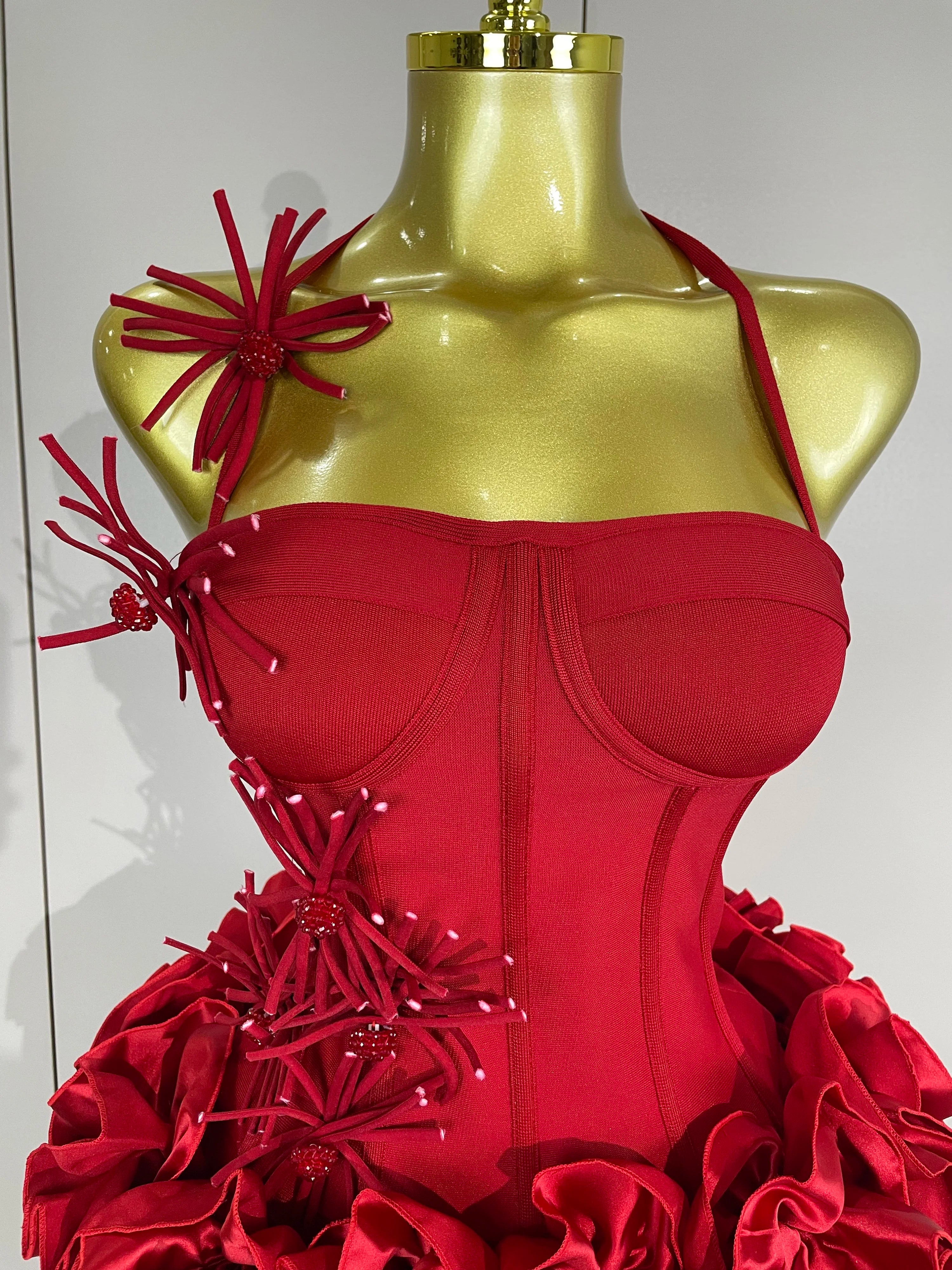 Women Sexy Halter Prom Gown Celebrity Club Two Piece