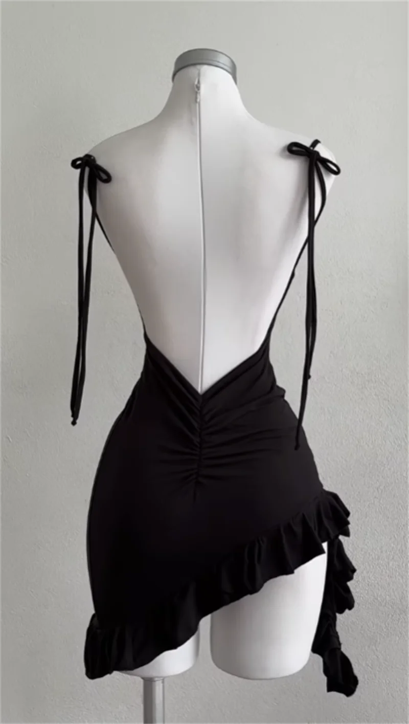 Vestido Mini Elegance Backless Noir