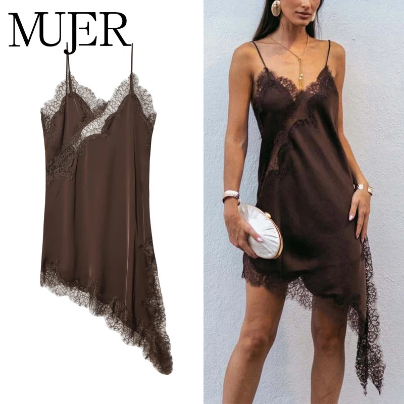 Vestido Satinado Sensual Midnight Elegance