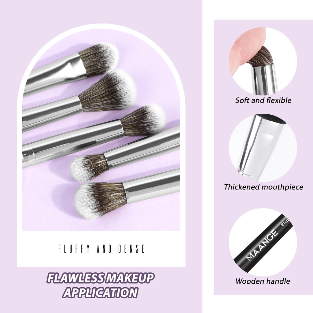 Set Profesional de 5 Brochas para Maquillaje MAANGE