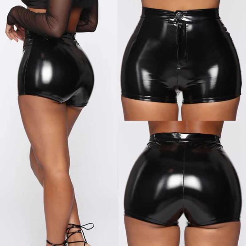Short Premium Leather Look Midnight Shine