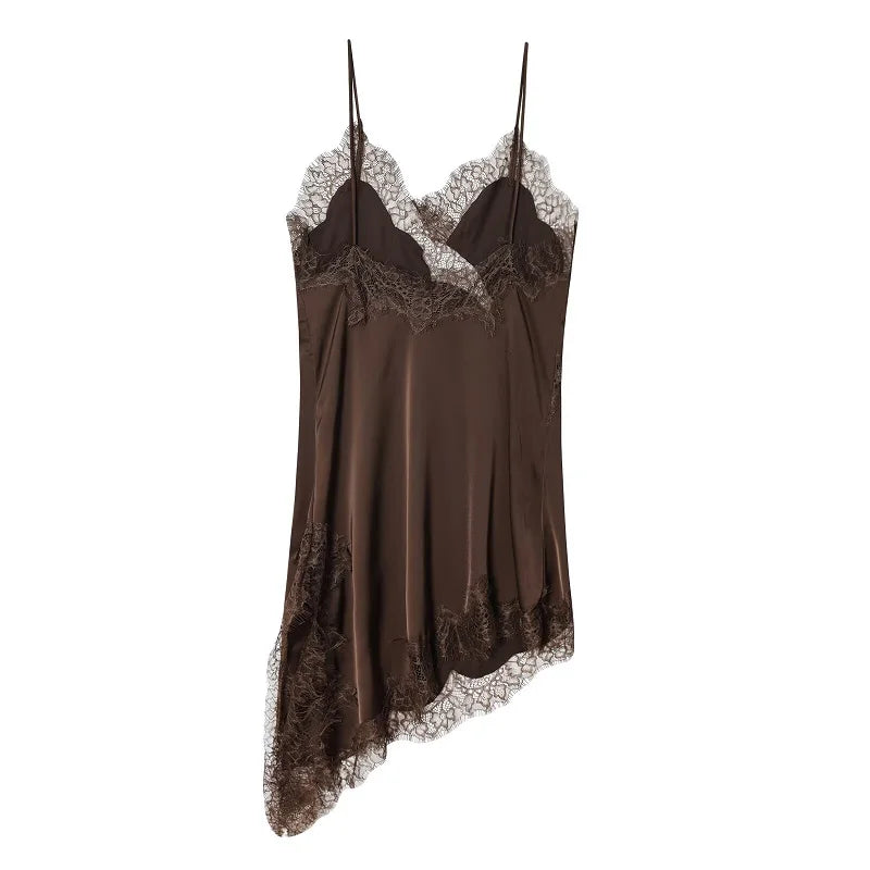 Vestido Satinado Sensual Midnight Elegance