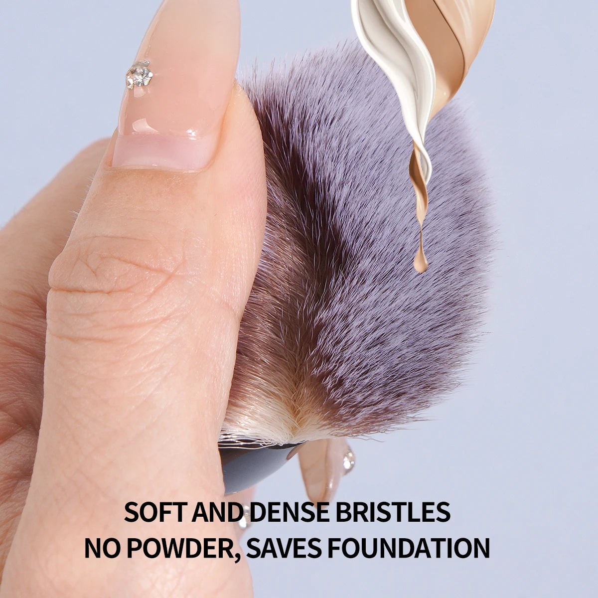 MAANGE 2PCS Flawless Makeup Brush Flat/Angle Foundation