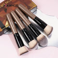 4Pcs Makeup Brushes with Case Foundation Concealer Powder