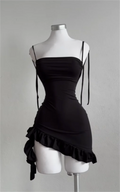 Vestido Mini Elegance Backless Noir
