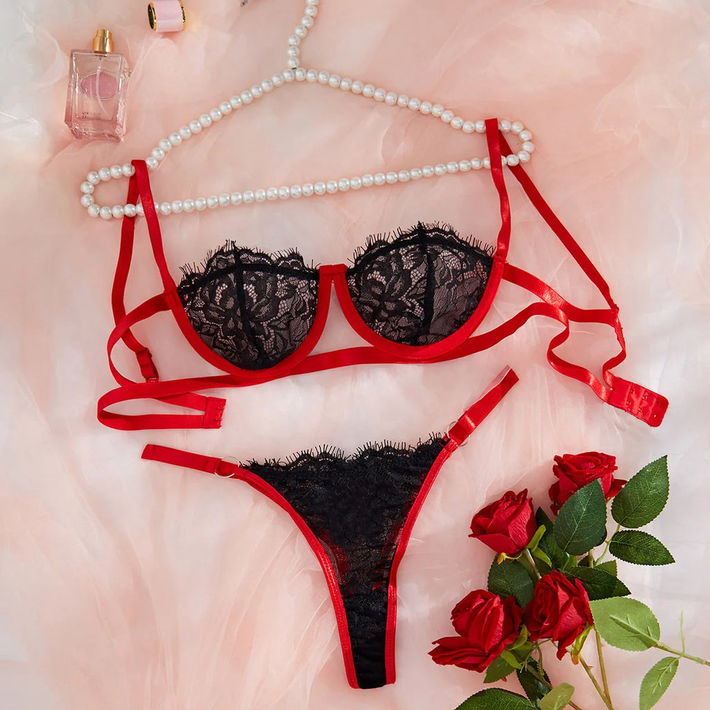 Conjunto Passion Rouge Lace